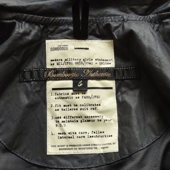 Bomboogie Authentic Modern Military Lightweight Jacket Sz S - Picture 12 of 13